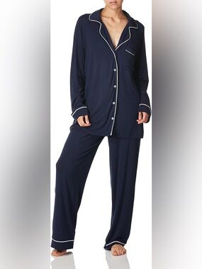 Barefoot Dreams Luxe Milk Jersey Piped Pajama Set